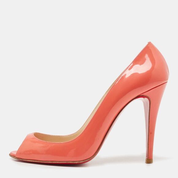 Christian Louboutin Pink Patent Leather Flo Pumps Size 37 - Picture 1 of 4